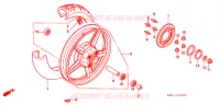 ROUE ARRIERE pour Honda 250 NIGHTHAWK de 1992