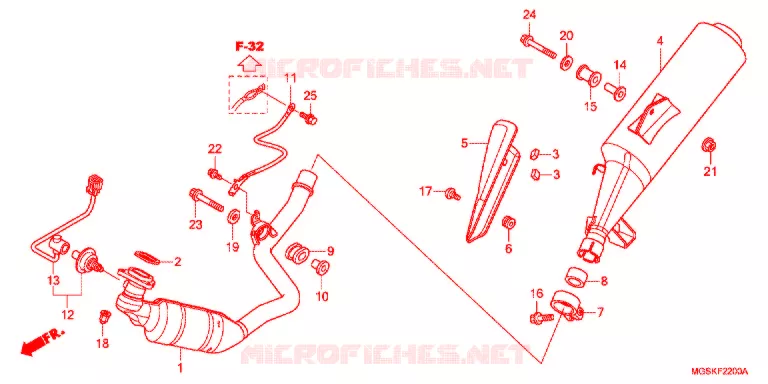 SILENCIEUX D'ECHAPPEMENT Honda MOTO 700 NC 2013  NC700SD