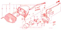 FEU ARRIERE pour Honda STEED 400 VLX Flat bar handle, With speed warning light de 1989
