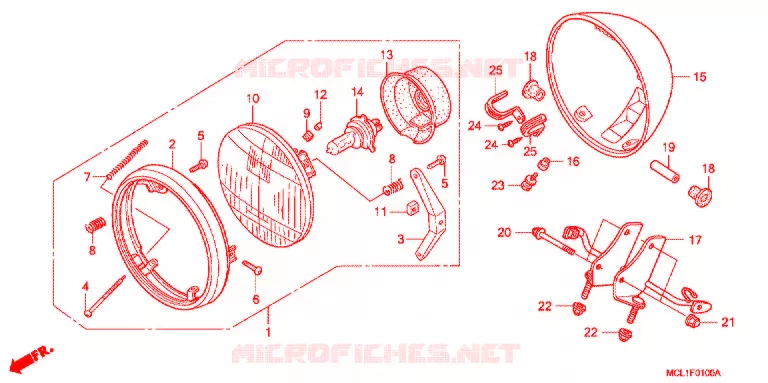 PHARE Honda MOTO 400 SHADOW 2000  NV400DCY