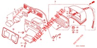 FEU ARRIERE pour Honda REBEL 250 Pull back handle, TYPE III de 1990