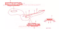 T (2) pour Honda CB 250 JADE de 1992