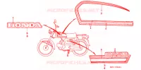 AUTOCOLLANTS (2) pour Honda BENLY CD 50 de 1984