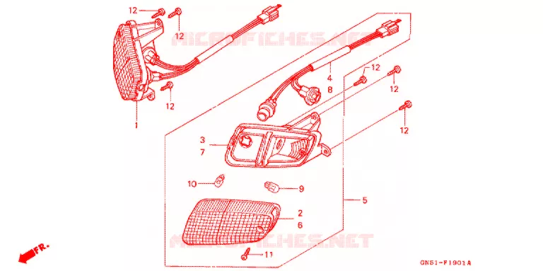 CLIGNOTANT AVANT (C100CMP/CMS) Honda MOTO 100 C100 1994  C100CMP
