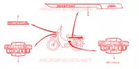 AUTOCOLLANTS (C100CMP/CMS) pour Honda SUPER CUB 100 de 1996