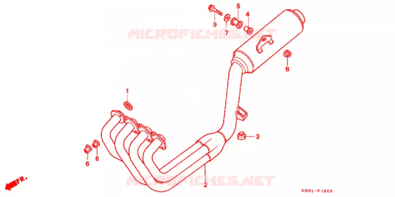 SILENCIEUX D'ECHAPPEMENT Honda MOTO 250 JADE 1994  CB250FP