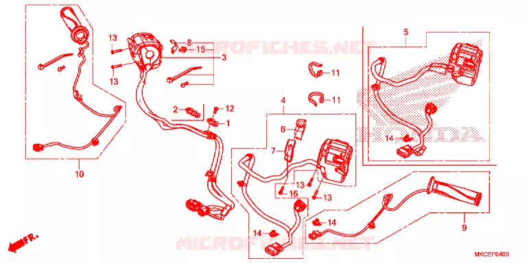COMMODOS - POIGNEES Honda MOTO 1800 GOLD-WING 2019  GL1800DAK