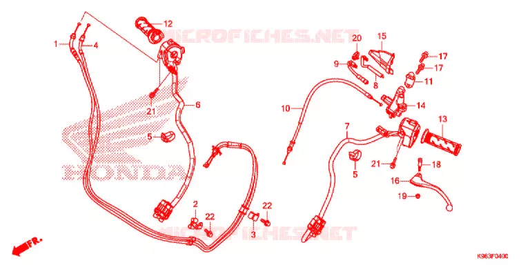 LEVIER DE GUIDON - CABLE - COMMODO Honda SCOOTER 125 PCX 2018  WW125J