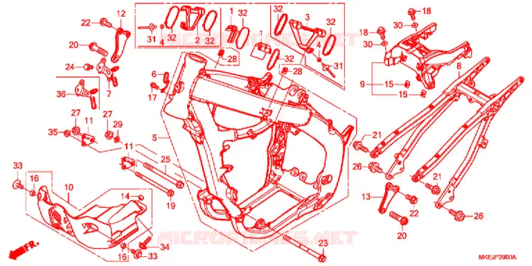 CADRE Honda MOTO 450 CRF 2020  CRF450RL