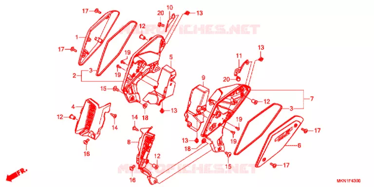 OUIES DE RADIATEUR Honda MOTO 650 CB 2019  CB650RAK