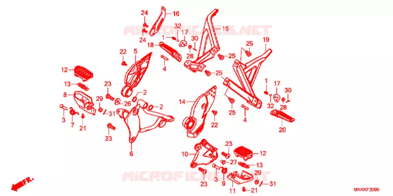 REPOSE PIED Honda MOTO 1000 AFRICA-TWIN 2019  CRF1000D2K