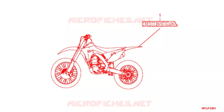 AUTOCOLLANTS Honda MOTO 450 CRF 2019  CRF450RK