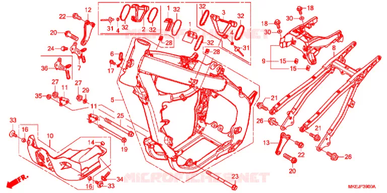 CADRE Honda MOTO 450 CRF 2019  CRF450RK