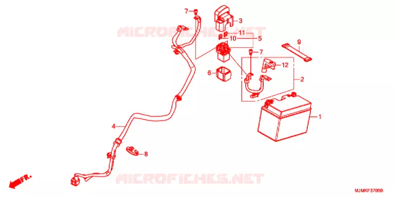 BATTERIE Honda MOTO 800 CROSSRUNNER 2021  VFR800XK