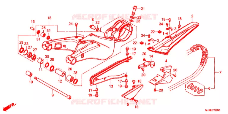 BRAS OSCILLANT Honda MOTO 800 CROSSRUNNER 2020  VFR800XK