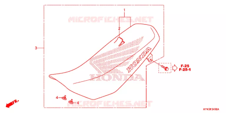 SELLE Honda MOTO 110 CRF 2018  CRF110FJ