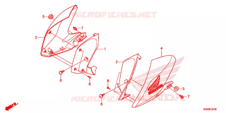 OUIES DE RADIATEUR Honda MOTO 110 CB 2016  CBF110SG