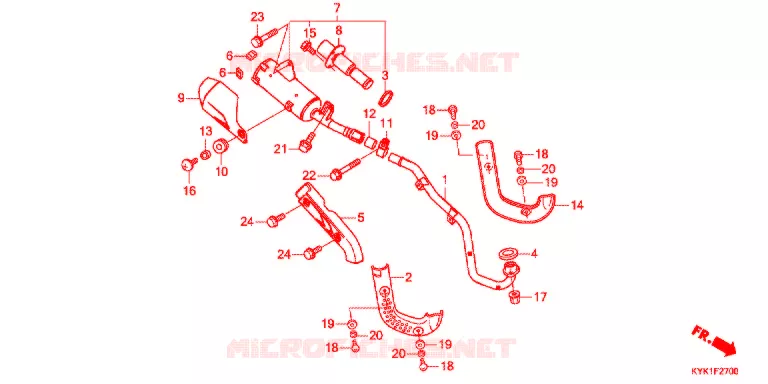 SILENCIEUX D'ECHAPPEMENT Honda MOTO 110 CRF 2019  CRF110FK