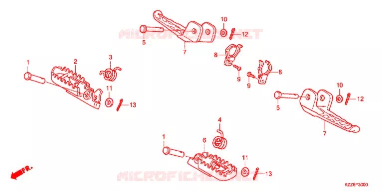 REPOSE PIED Honda MOTO 250 CRF 2020  CRF250RDAK