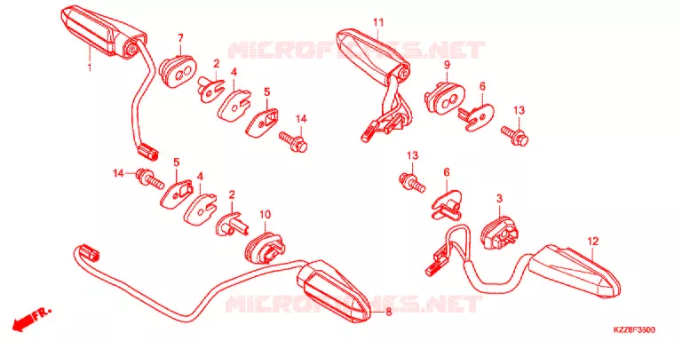 CLIGNOTANT (CRF250RL/RDA/RLA/RLD) Honda MOTO 250 CRF 2019  CRF250RLAK