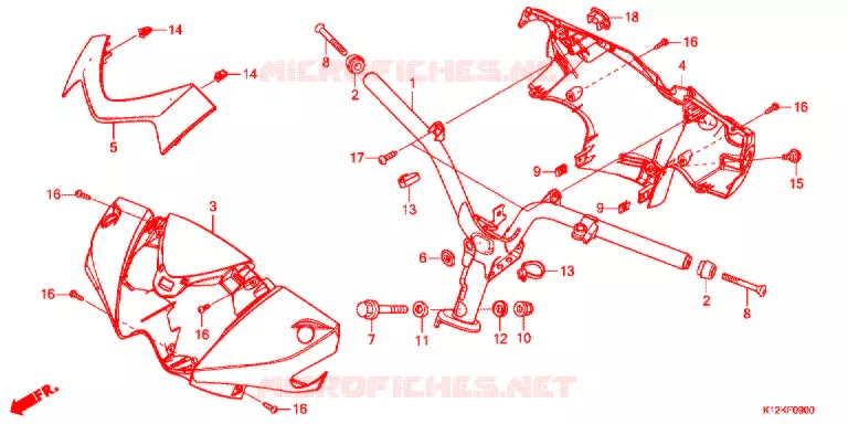 GUIDON - CARENAGE Honda SCOOTER 125 LEAD 2020  NHX125L