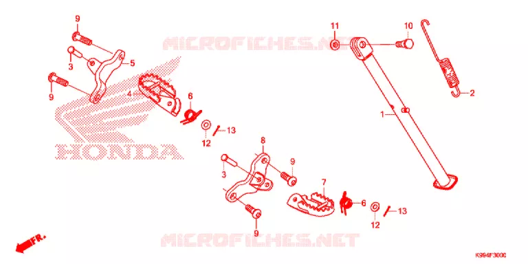 REPOSE PIED - BEQUILLE Honda MOTO 250 CRF 2020  CRF250FL