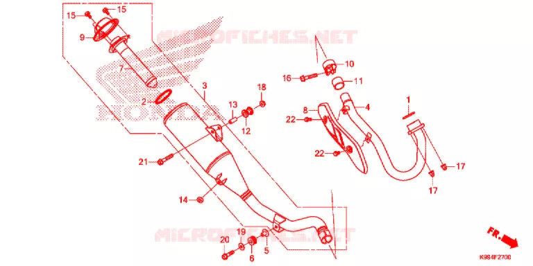 SILENCIEUX D'ECHAPPEMENT Honda MOTO 250 CRF 2019  CRF250FK