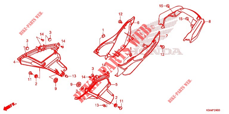 COUVERCLES LATERAUX pour Honda CB 300 R ABS de 2020