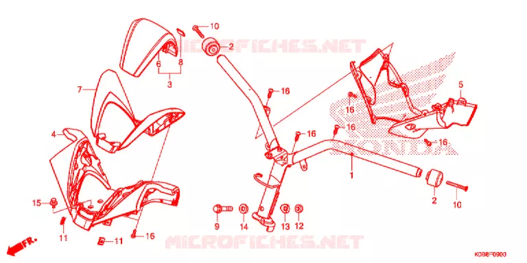 GUIDON - CARENAGE Honda SCOOTER 300 FORZA 2020  NSS300AL