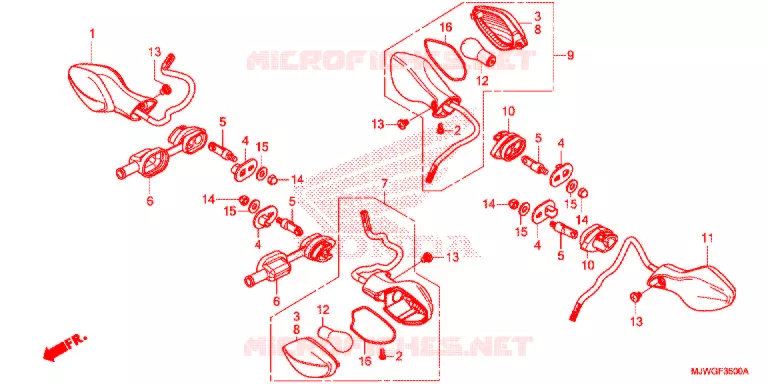 CLIGNOTANT Honda MOTO 500 CBR 2016  CBR500RAG