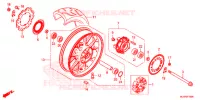 ROUE ARRIERE pour Honda CBR 500 R ABS de 2018