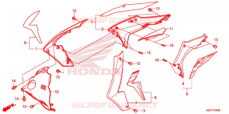 OUIES DE RADIATEUR (CRF250LD) Honda MOTO 250 CRF 2020  CRF250LDK