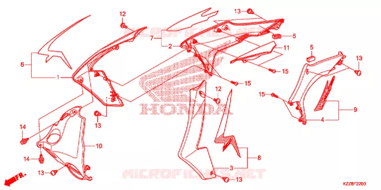 OUIES DE RADIATEUR Honda MOTO 250 CRF 2014  CRF250LE