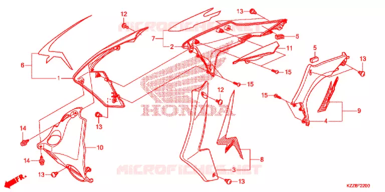 OUIES DE RADIATEUR Honda MOTO 250 CRF 2015  CRF250LF_TH