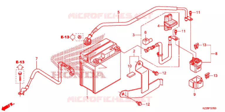 BATTERIE Honda MOTO 250 CRF 2014  CRF250ME