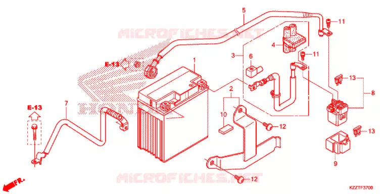 BATTERIE Honda MOTO 250 CRF 2018  CRF250RLH