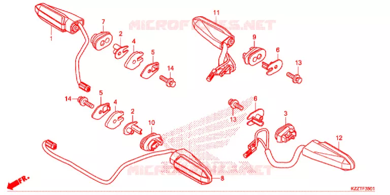 CLIGNOTANT (CRF250RL) Honda MOTO 250 CRF 2017  CRF250RLH