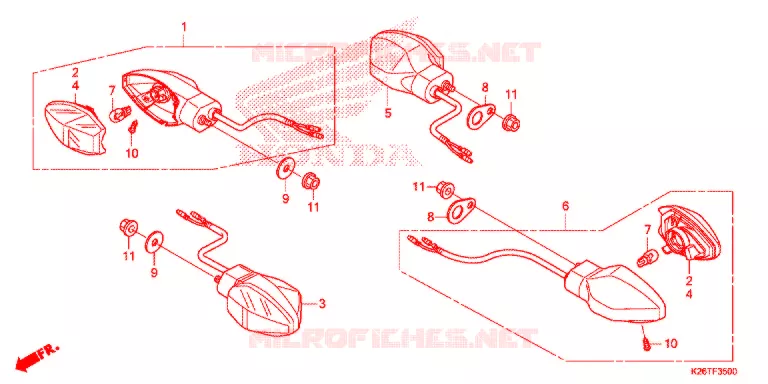 CLIGNOTANT Honda MOTO 125 MSX 2017  MSX125AH_TH