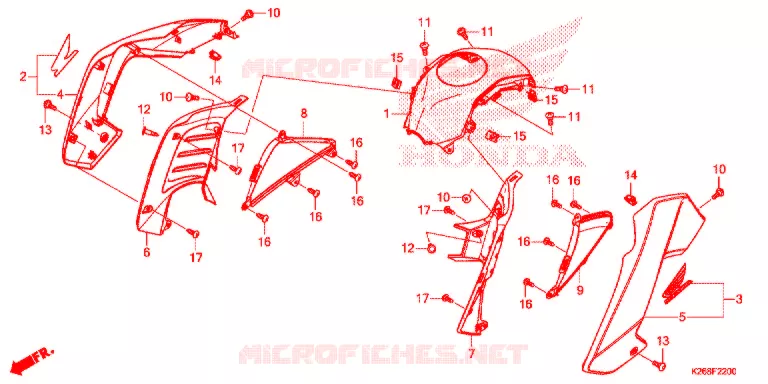 OUIES DE RADIATEUR Honda MOTO 125 GROM 2015  MSX125E