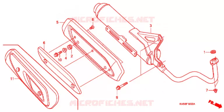 SILENCIEUX D'ECHAPPEMENT Honda SCOOTER 110 CLICK 2010  ACB110SA