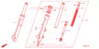 FOURCHE pour Honda CLICK 110 I SPECIAL de 2010