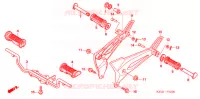 REPOSE PIED (EXCEPT ST8 STH/TDT/TST) pour Honda WAVE 100 de 2005