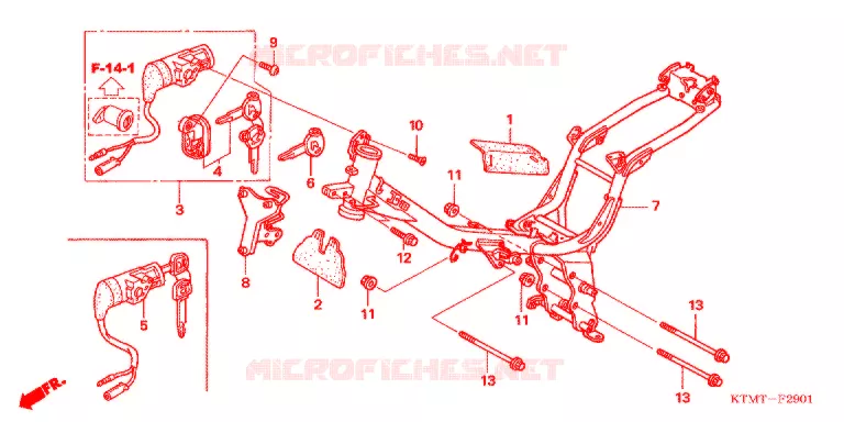 CADRE (2) Honda MOTO 110 WAVE 2007  ANF125MST8