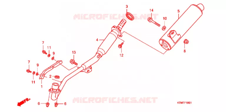 SILENCIEUX D'ECHAPPEMENT (2) Honda MOTO 110 WAVE 2007  ANF125MST8