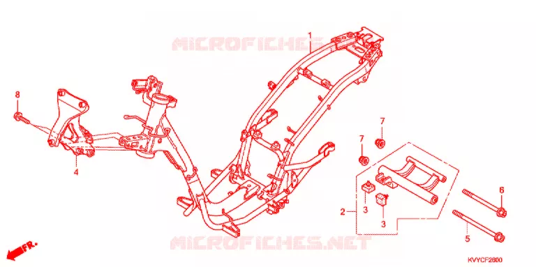 CADRE Honda MOTO 110 ICON 2011  ACC110CBB