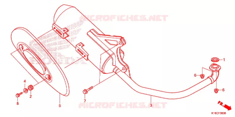 SILENCIEUX D'ECHAPPEMENT Honda SCOOTER 110 SCOOPY 2014  ACF110SFE_TH