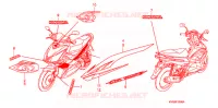 AUTOCOLLANTS (ANC110ACT7) pour Honda AIRBLADE 110 de 2007