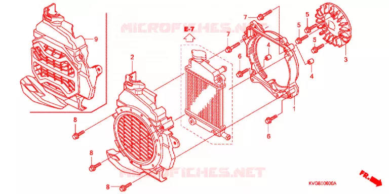 VENTILATEUR ET COUVERCLE DE RADIATEUR Honda SCOOTER 110 CLICK 2009  ANC110AST9