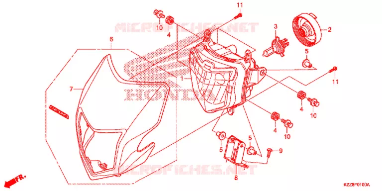 PHARE Honda MOTO 250 CRF 2015  CRF250LF_TH