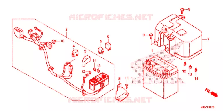 BATTERIE Honda SCOOTER 110 SCOOPY 2020  ACF110CBTK